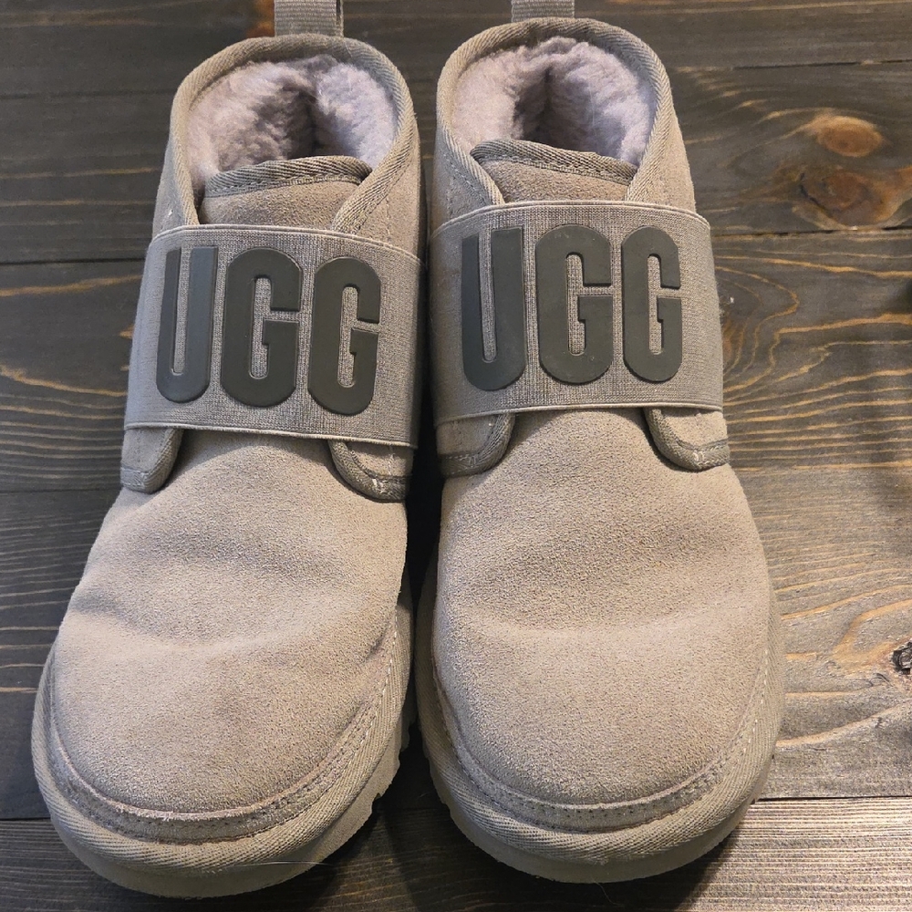 UGG Tan Suede Logo Slip-Ons